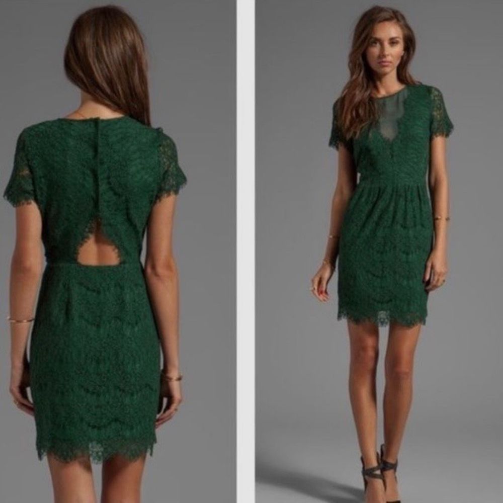 Anthropologie Dolce Vita Women's Lace Margaux Dress Green Size Small